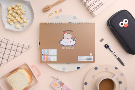 สมุดแพลนเนอร์ Ropamoda X Romane Monthly Planner สีน้ำตาล_3